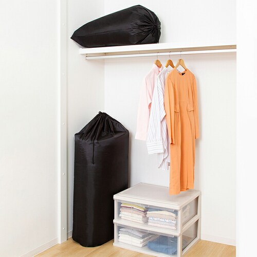 ポリエステル巾着 ブラック 150×88cm_6