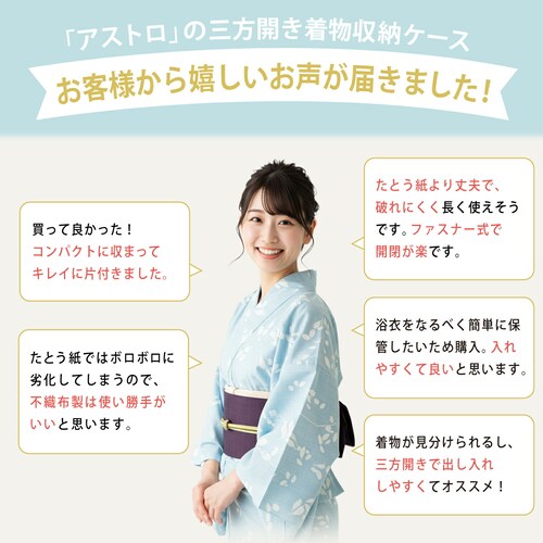 三方ひらきファスナー着物保管袋 5枚組_1