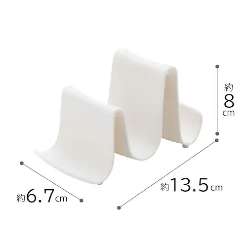 鍋蓋・お玉・菜箸置き ウェーブ ホワイト_2