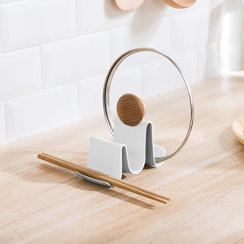 鍋蓋・お玉・菜箸置き ウェーブ ホワイト_5