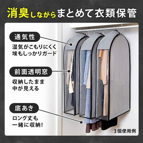 中身が見える 活性炭クローゼットカバー_3