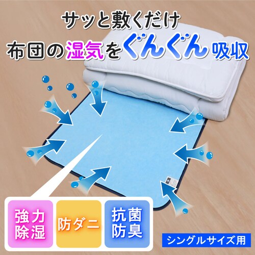 ドライ&ドライ 防ダニ抗菌防臭!吸湿マット シングル_1