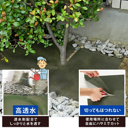 園芸用防草シート 0.5×10m 2セット+おさえピン40本付き_5