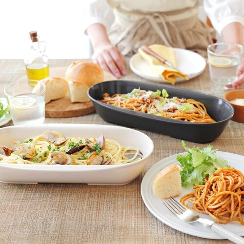 レンジで簡単パスタ皿 ブラウン ALC20_6