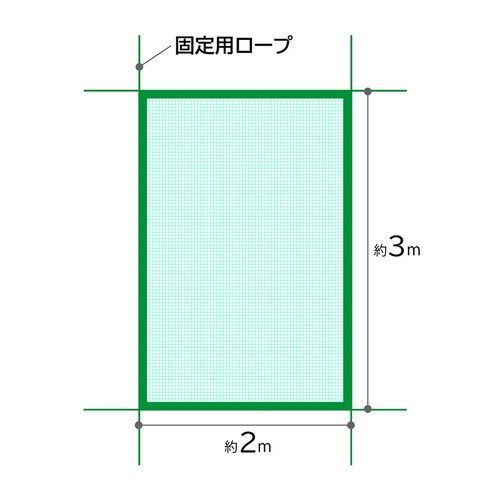 養生グリーンネット 2x3m ケース付_1