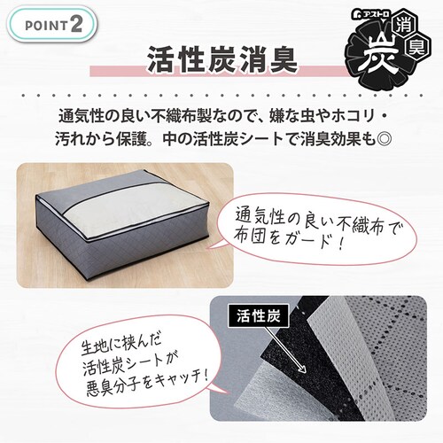 活性炭羽毛布団を薄くしまえるケースダブル_3