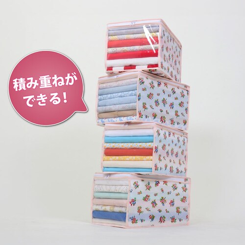 このサイズが欲しかった 高さ20cm 衣類整理袋 プチローズ 4枚組_7