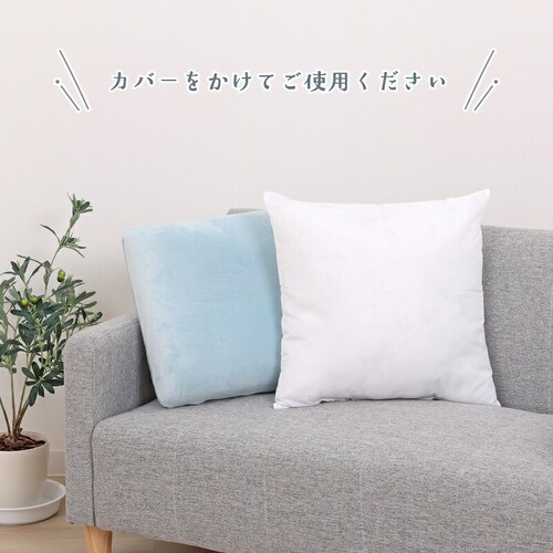 クッションカバー ボーダー ブラウン_2