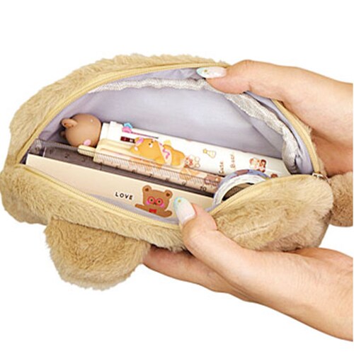 ペンポーチ 大容量 ポーチ フェイス 通販 フェイスポーチ 小物入れ ペンケース 筆箱 ケース ふでばこ ペン入れ 筆入れ 筆記用具 サン宝石 サンホ ふわふわ フワフワ 大きく開く コンパクト 持ち_1