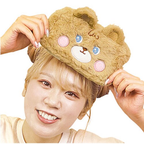 ペンポーチ 大容量 ポーチ フェイス 通販 フェイスポーチ 小物入れ ペンケース 筆箱 ケース ふでばこ ペン入れ 筆入れ 筆記用具 サン宝石 サンホ ふわふわ フワフワ 大きく開く コンパクト 持ち_2