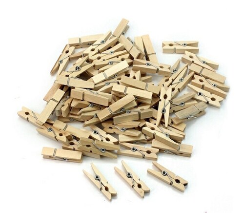 木製 クリップ 50個 通販 ウッドクリップ クロスピン 木製クリップ 木製洗濯バサミ ミニサイズ ウッドピンチ 小さめ おしゃれ オシャレ 文具 文房具 かわいい 可愛い ナチュラル インテリア 雑_2