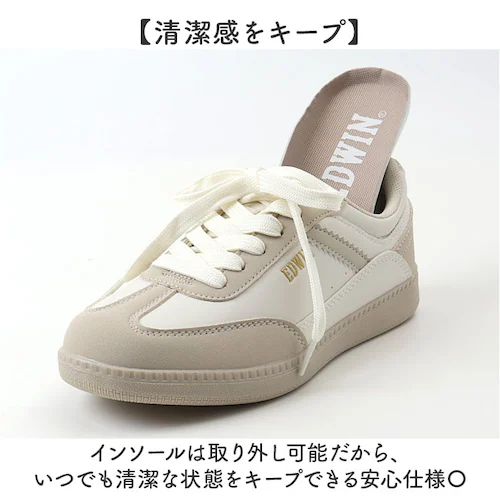 EDWIN レディーススニーカー 通販 エドウィン スニーカー シューズ レディース おしゃれ かわいい 靴 軽量 カジュアルシューズ 通勤 通学 学生 大人 レディースシューズ 歩きやすい シンプル_4