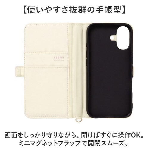 FLUFFY スマホケース 手帳型 通販 スマホカバー カバー ケース スマホ スマホスマートフォンカバー ふわふわ フワフワ クッション スマホスマートフォン 手帳型カバー かわいい 可愛い 手帳型_2