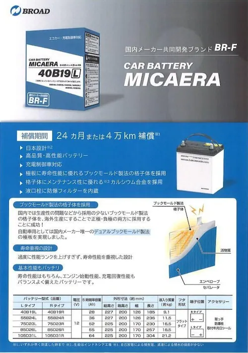 MICAERA ミカエラ 105D31L BR-F 国産車用カーバッテリー 充電制御車対応_1