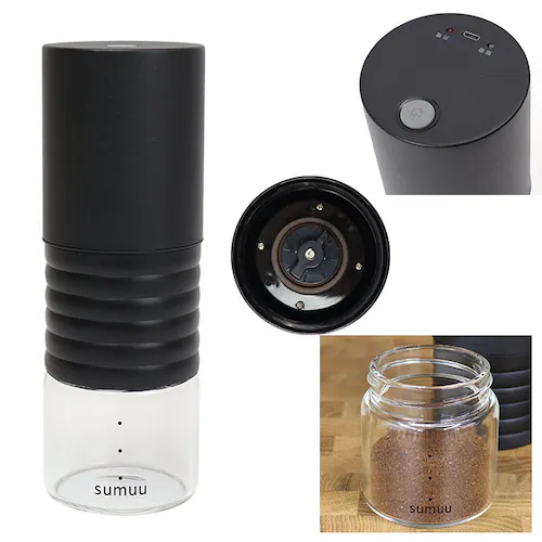 コーヒーミル 電動 通販 sumuu MCK-140 ramiru ラミル 電動コーヒーミル ミル 電動ミル 電動式コーヒーミル コーヒー 豆 から 挽く 珈琲 コーヒー豆 USB オフィス アウトド_10