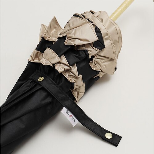 KIZAWA キザワ 日傘 長傘 レディース 通販 フリル傘 傘 かさ カサ レディース傘 日よけ 日除け 完全遮光 晴雨兼用 アンブレラ 女性用 ショート丈 かわいい 可愛い フリル 丈夫 colo_8