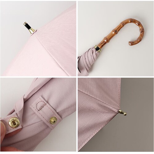 KIZAWA 日傘 遮光 通販 長傘 手開き キザワ ショート ショート丈 UVカット 傘 かさ カサ ショート丈日傘 コンパクト 55cm 8本骨 日差し かわいい おしゃれ シンプル 無地 バンブ_9