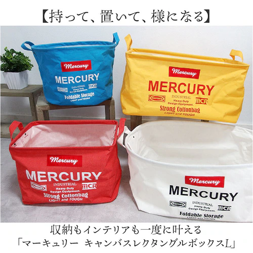 MERCURY マーキュリー レクタングル ボックス Lサイズ 通販 収納ボックス 収納 キャンバスボックス キャンバスBOX 整理整頓 BOX キャンバス キャンバス生地 キーストーン 工具入れ 取_1