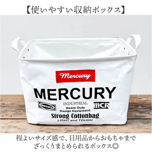 MERCURY マーキュリー レクタングル ボックス Lサイズ 通販 収納ボックス 収納 キャンバスボックス キャンバスBOX 整理整頓 BOX キャンバス キャンバス生地 キーストーン 工具入れ 取_2