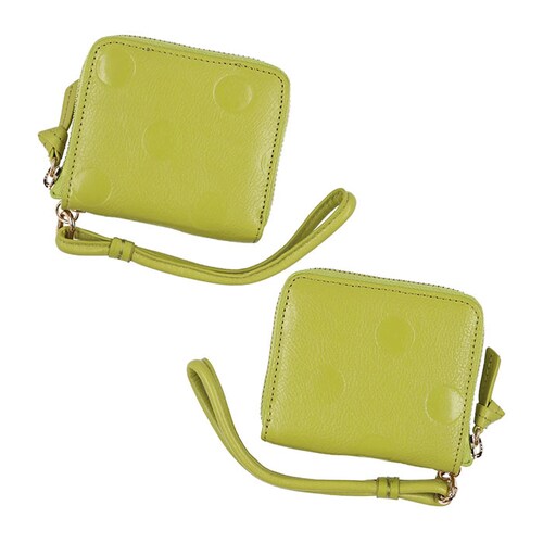 perche ペルケ 財布 80-06-00120 通販 ドット型押しパームフィットストラップウォレット 二つ折り財布 二折 小銭入れ有 本革 ミニ財布 折財布 レディース 折り財布 ラウンドファスナ_8