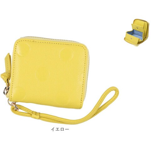 perche ペルケ 財布 80-06-00120 通販 ドット型押しパームフィットストラップウォレット 二つ折り財布 二折 小銭入れ有 本革 ミニ財布 折財布 レディース 折り財布 ラウンドファスナ_13