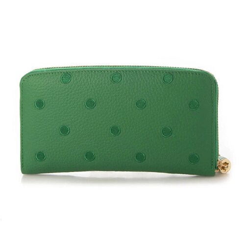perche ペルケ 財布 08-06-02970 通販 牛革ドット刺繍ラウンド長財布 長財布 長サイフ ながさいふ 本革 ロングウォレット レディース ラウンドファスナー おしゃれ レザー 大人 オ_10