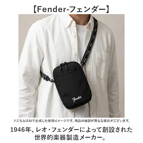 Fender ショルダーバッグ フェンダー 950-6072 通販 ショルダーバック ミニショルダーバッグ スマホショルダー 斜めがけバッグ ブランド ナイロン メンズ かっこいい 小さめ 旅行 軽量_10