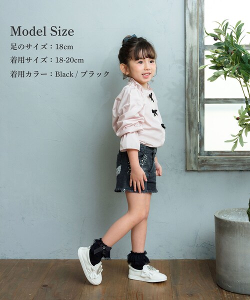 Rora 靴下 キッズ 通販 ローラ ソックス 女の子 ショートソックス レースソックス フォーマル リボン 子供 子ども かわいい おしゃれ 可愛い 発表会 幼稚園 保育園 入園式 卒園式 入学式 _3