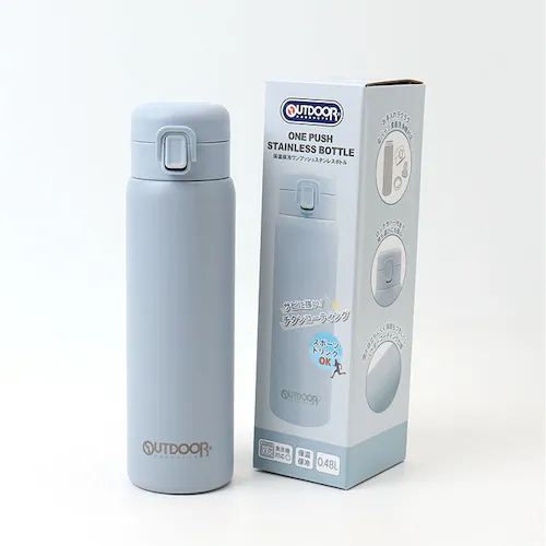 ステンレスワンプッシュボトル 480ml 通販 水筒 食洗器対応 保温保冷 スポーツドリンクOK メンズ レディース スリム シンプル 直飲み 持ち歩き スポーツ アウトドアプロダクツ 持ち運び レジ_9