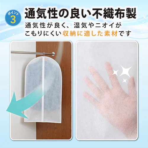 スーツカバー ホワイト 3枚組_5