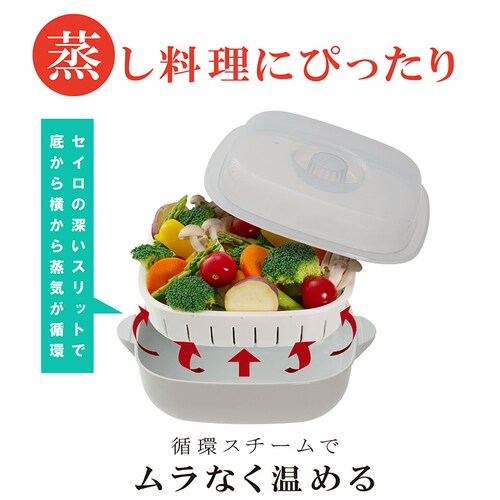 レンジでパパっと 2wayスチームポット レシピ付 SPT_3