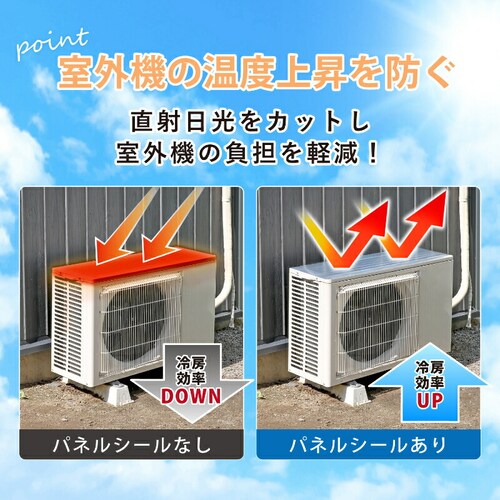 エアコン室外機用 日よけパネルシール 4枚組_2
