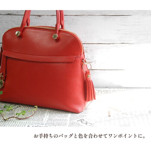 キーホルダー バッグチャーム キーリング 本革 革 おしゃれ レディース チャーム 金具 ブランド 二重リング 日本製_5