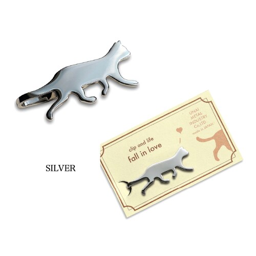 ネコ型 マルチクリップ 真鍮 日本製 クリップ ブランド 国産 金属製 猫 ネコ かわいい おしゃれ ブラス メモクリップ マネークリップ ブックマーク 財布 札_10