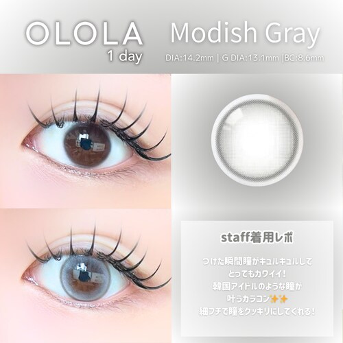 �yMODISH Brown�z�J���R�� OLOLA 1day �I�[���� �����f�[ �yBC�z8.6���� �yDIA�z14.2mm �y�ܐ����z38% �x���� �x�Ȃ�_6