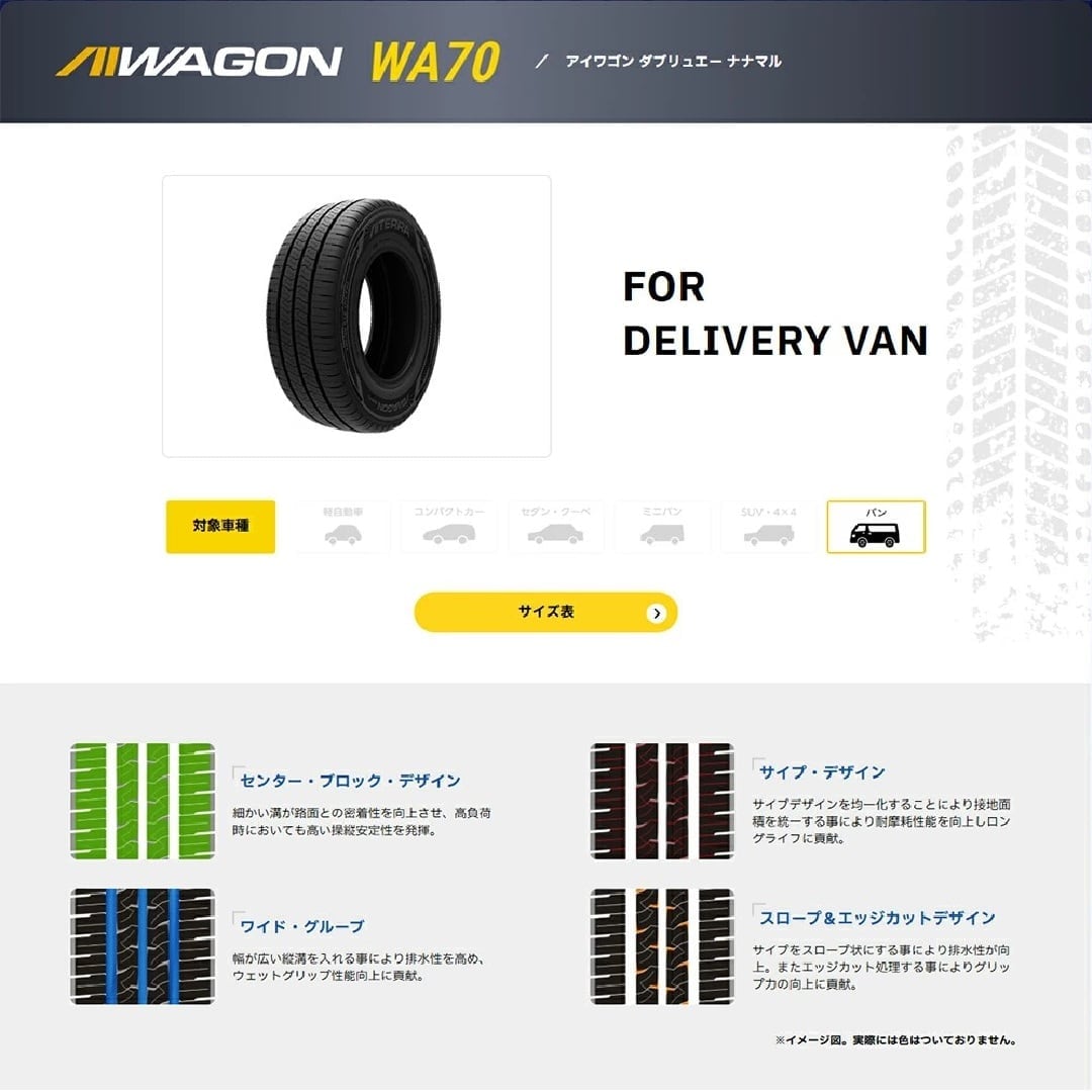 AITERRA AIECO WA70 195/80R15 107/105R AISIN アイシン SE1045743