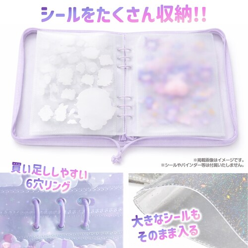 リフィル 6穴 A5 30枚セット 可愛い 透明 クリア ホログラム キラキラ ラメ シール 台紙 トレカ 収納 コレクトブック シール帳 バインダー シール集め 推し活_2