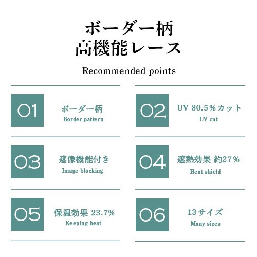 【送料無料】遮熱 遮像 保温UVカットミラーボーダー高機能レースカーテン 100X88cm2枚組 アイボリー_1