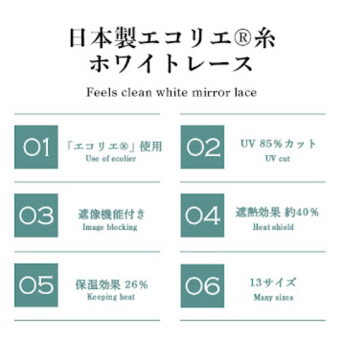 【送料無料】帝人・エコリエ遮熱 遮像 保温 UVカットミラー無地レースカーテン 100X88cm2枚組 アイボリー_1