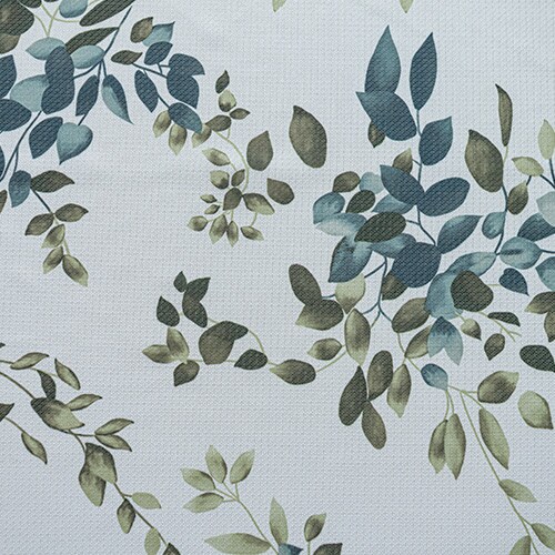 【送料無料】UVカット ミラーフラワー柄レースカーテン 100X133cm2枚組 ブルー_8