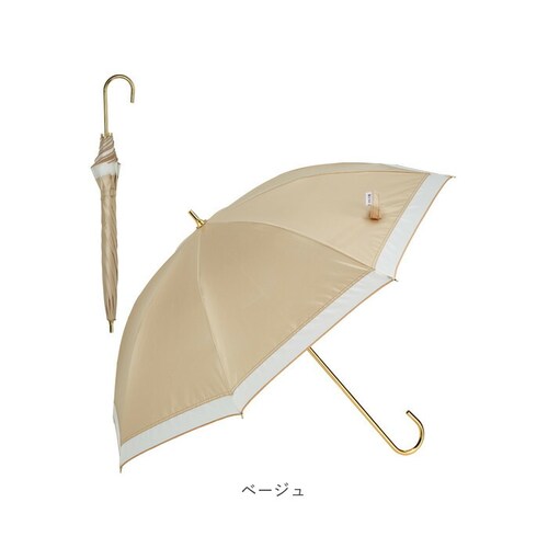 ベージュ KIZAWA キザワ 日傘 長傘 レディース 晴雨兼用 通販 傘 かさ カサ レディース傘 日よけ 日除け ひよけ アンブレラ bliss オーガンジー ショート丈 上品 丈夫 8本骨 エレ_17