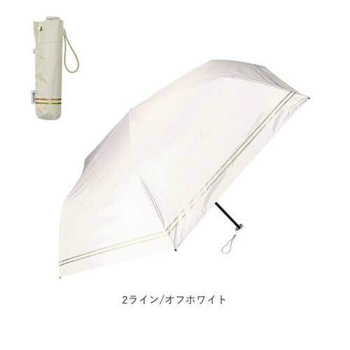 2ライン/グレージュ KIZAWA キザワ 日傘 折りたたみ レディース 通販 折りたたみ傘 折り畳み傘 折り畳み 傘 かさ カサ レディース傘 日よけ 日除け ひよけ アンブレラ プリント 6本骨 _16