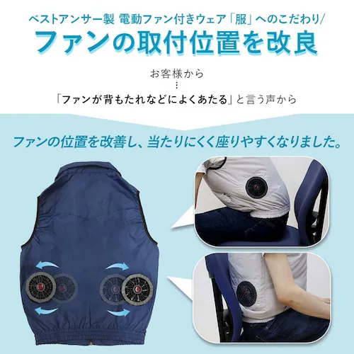 空調ベスト グレー M_12
