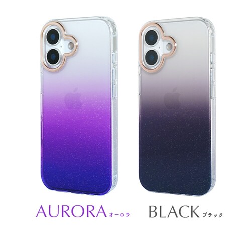 【iPhone17専用ブルー】 iPhone17 グラデーション ケース iPhone16 iPhone15 カバー かわいい おしゃれ スマホケース クリア クリアケース ストラップホール スマホカ_5