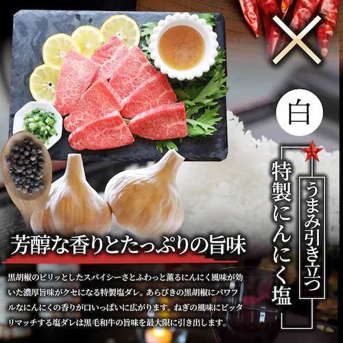 【しゃぶまる】A4,A5等級 特選 黒毛和牛 カルビ焼肉 ねぎまみれ 味噌ダレ&塩ダレ 食べ比べ 1kg(250g×各2) 牛肉 肉 食品 お祝い 霜降り 贅沢 黒毛 和牛 国産 祝い 記念 通販 グ_11
