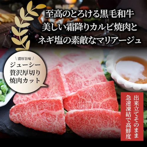 【しゃぶまる】A4,A5等級 特選 黒毛和牛 カルビ焼肉 250g ねぎまみれ 旨塩ダレ( A4 〜 A5等級 )牛肉 肉 食品 お祝い 霜降り 贅沢 黒毛 和牛 国産 祝い 記念 通販 グルメ 誕生_10