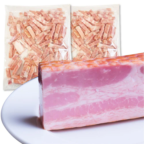 【しゃぶまる】ベーコン 拍子木切り 角柱カット 業務用 500g お試し 使い切り 惣菜 朝食用 時短 急速冷凍 IQF (惣菜) (*当日発送対象) オードブル パーティー ベーコン 選べる 朝食 _12