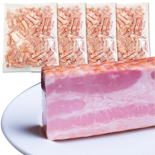 【しゃぶまる】ベーコン 拍子木切り 角柱カット 業務用 500g お試し 使い切り 惣菜 朝食用 時短 急速冷凍 IQF (惣菜) (*当日発送対象) オードブル パーティー ベーコン 選べる 朝食 _15
