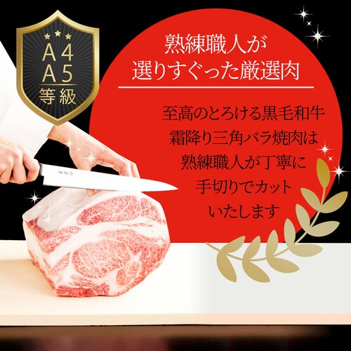 【しゃぶまる】肉 食品 お祝い A4,A5等級 特選 黒毛和牛 三角バラ カルビ焼肉 1kg(250g×4) 焼肉のタレ付 凍眠 テクニカン ギフト プレゼント 牛肉 和牛 牛 牛 焼肉 カルビ BB_2