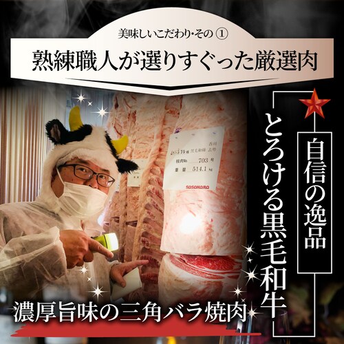 【しゃぶまる】肉 食品 お祝い A4,A5等級 特選 黒毛和牛 三角バラ カルビ焼肉 1kg(250g×4) 焼肉のタレ付 凍眠 テクニカン ギフト プレゼント 牛肉 和牛 牛 牛 焼肉 カルビ BB_5